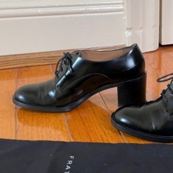 Fratelli Rossetti Black Leather Heeled Lace up Shoes Size 37.5 IT (7.5 US) - Picture 2 of 9